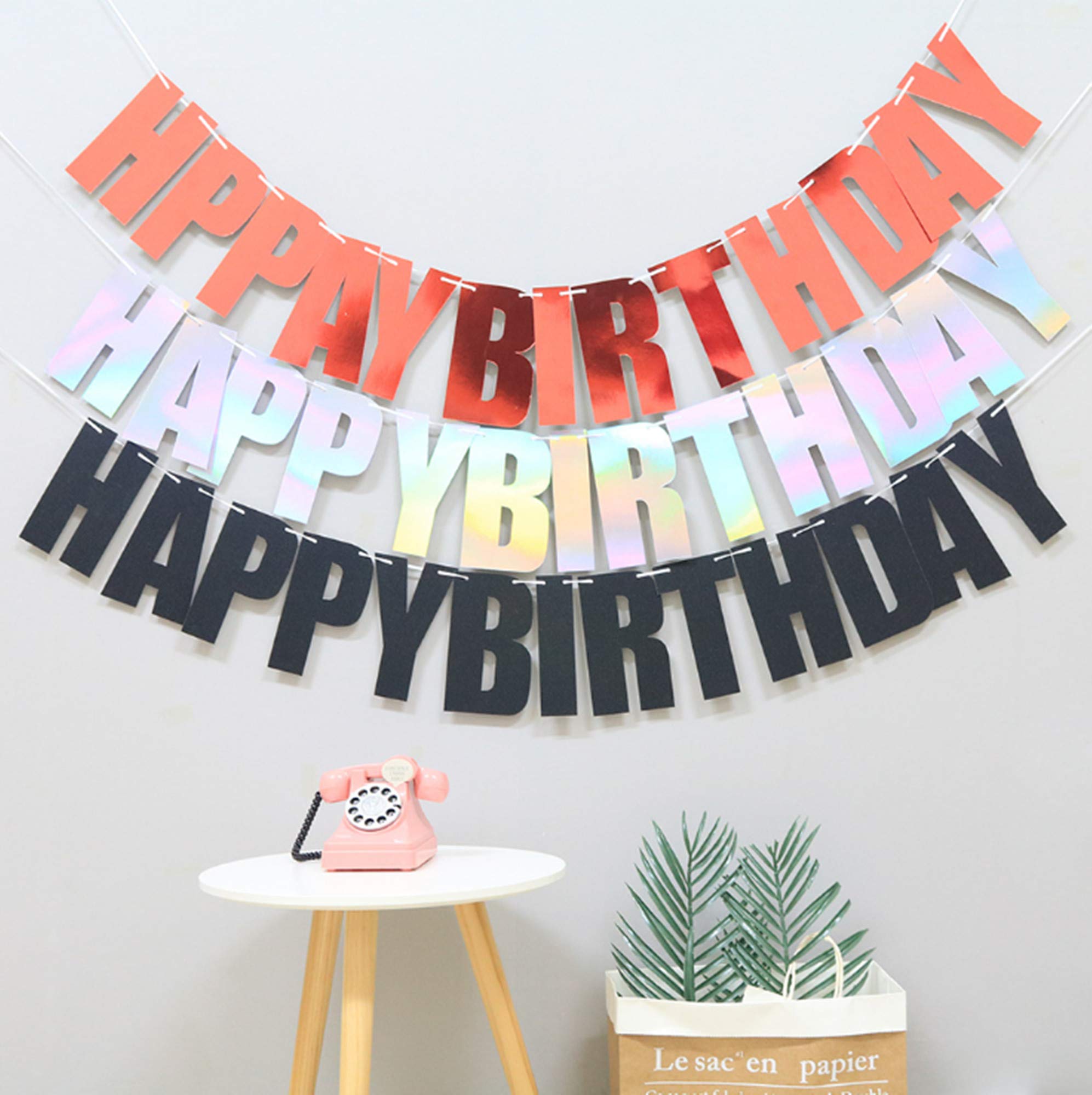 Toyvian Striscione Compleanno Riutilizzabile Decorazioni Per