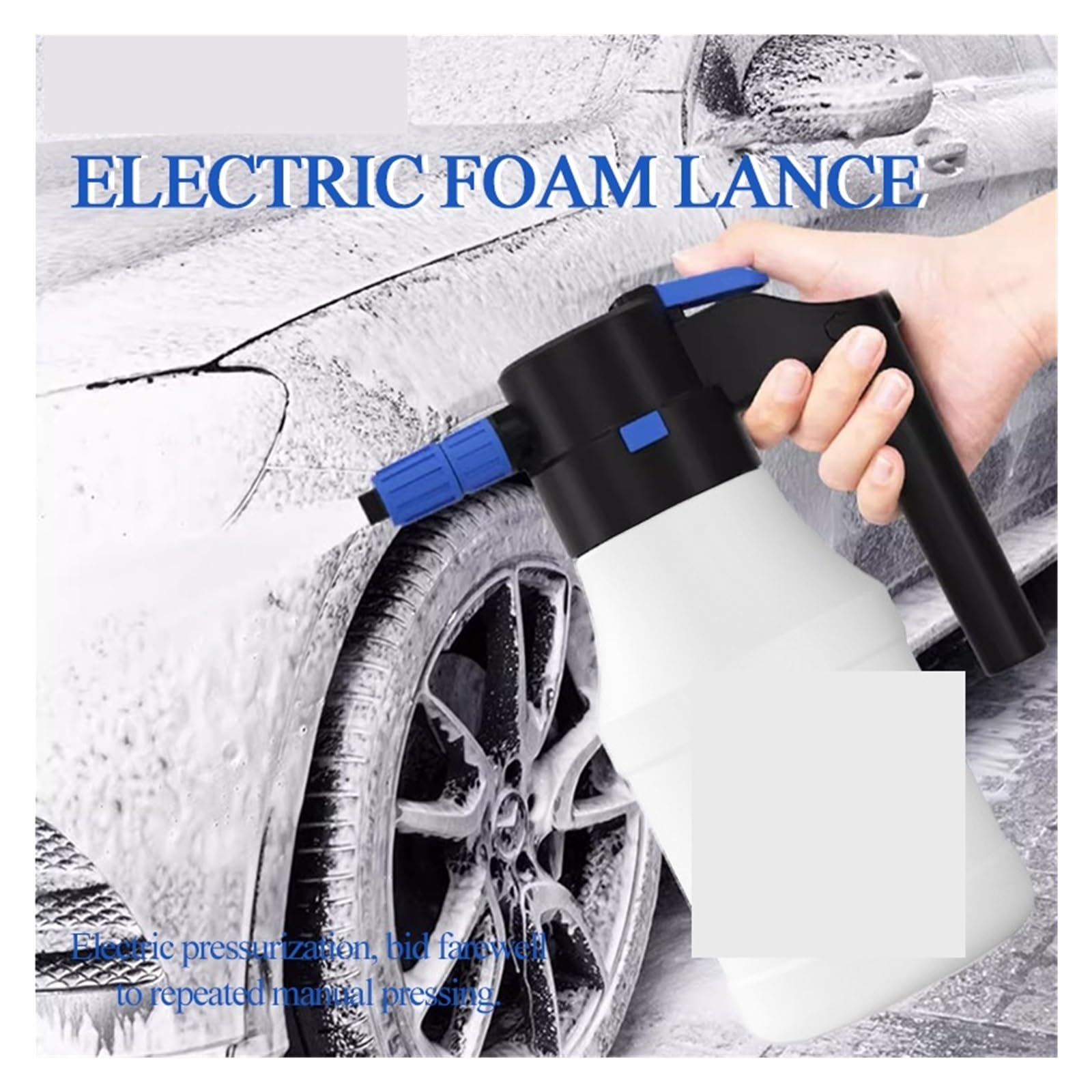 Akcesoria do myjni samochodowej Elektryczny rozpylacz piany 1,5 l, Lanca do podlewania myjni samochodowej Specjalna elektryczna pianka pneumatyczna do spieniania | FL towel60
