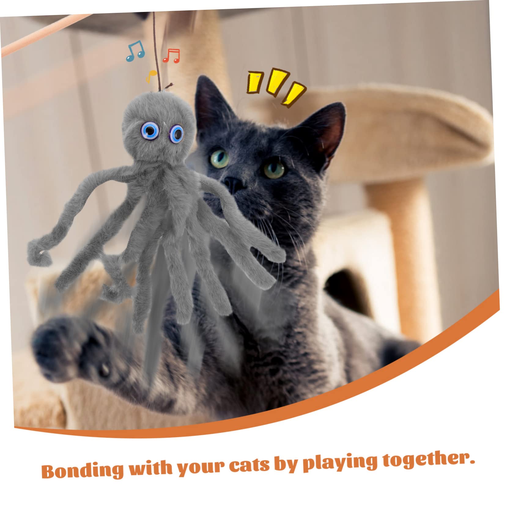 Happyyami 8 STK Spielzeug Kauen Lustiger Neckender Stock Katzen-Teaser-Stick Kätzchenspielzeug Katzenspielzeug Für Mäuse-katzenspielzeug Dealspet-zubehör Katzenkratzer Haustier Plüsch