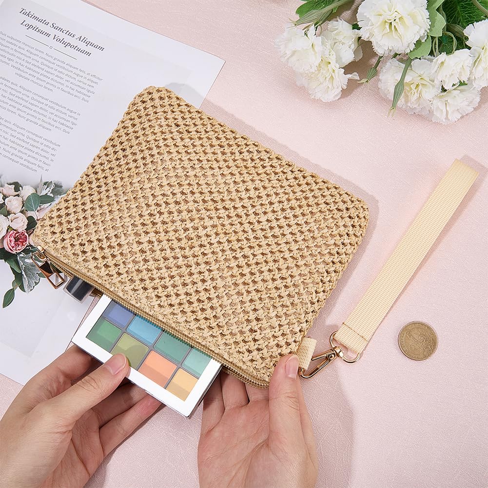 Pochette D'été En Paille Pour Femme, Style Bohème, Fermeture éclair