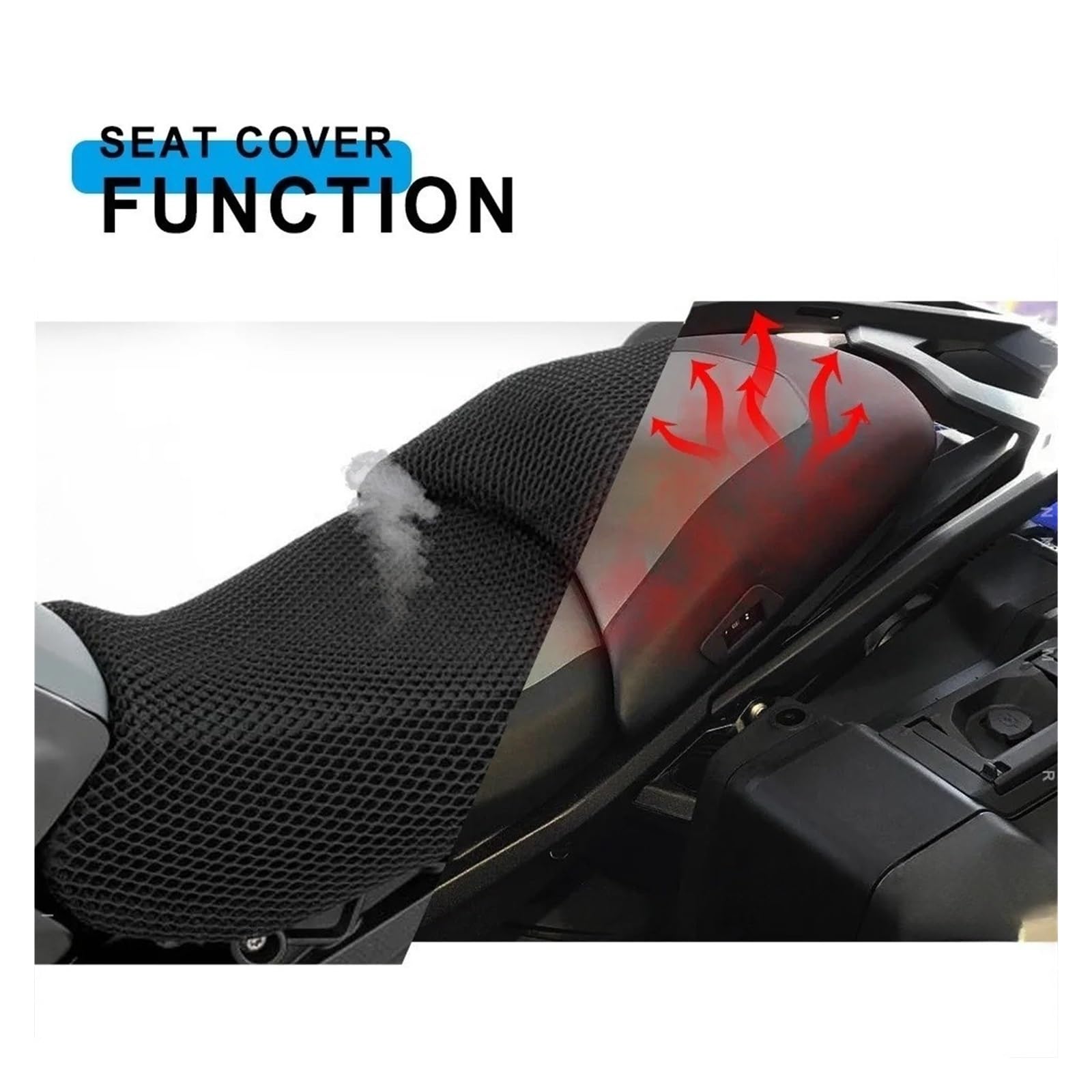 Motociclo Coprisedile Cuscino Coprisedile Con Flusso D'aria 3D Per B&MW R1300GS R 1300 GS 2024- Fodera Per Cuscino In Tessuto Antiscivolo Per Moto