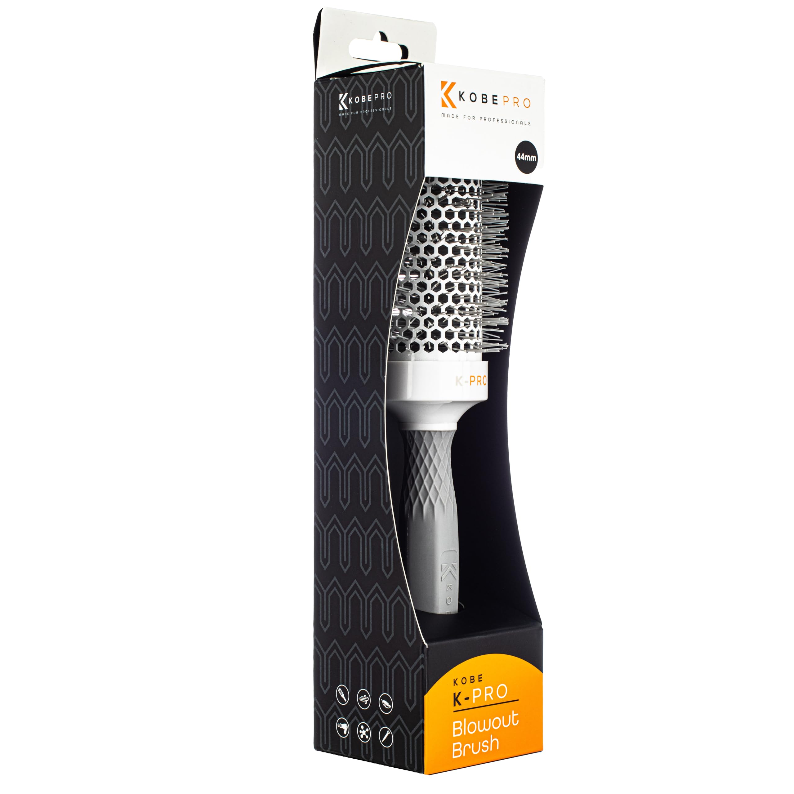 K-Pro 44mm Radial Ceramic & Ionic Hair Brush for Blowout & Blowdry, Professional Blow Dry Brush for Salon-Quality Results - Image 4