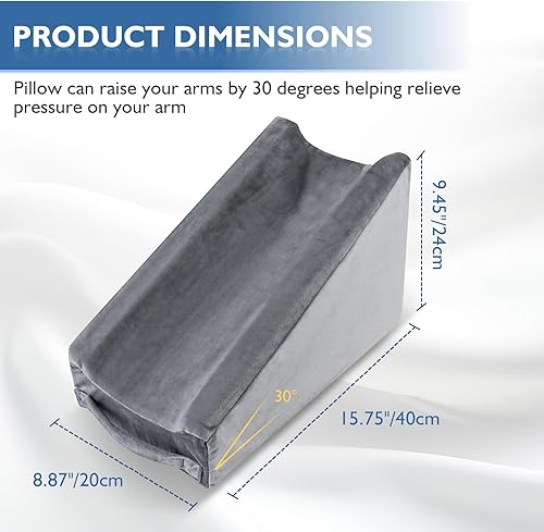 Miniatura 4 de Hossmily Almohada de elevación de brazo, almohada de elevación de cuña de brazo excelente, almohada ergonómica de apoyo para codo para dormir,