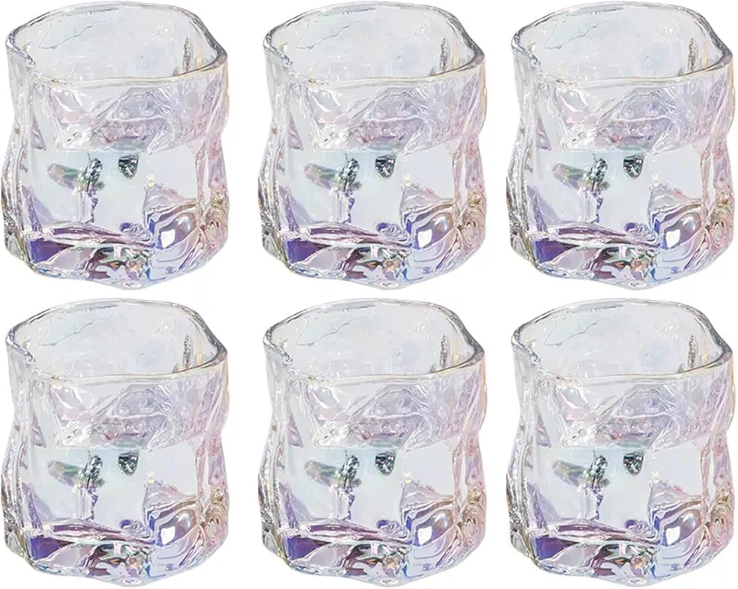 Glass Cups/Glass Tumblers Home Glass Cups Water Cups Set Origami Cups High Value Beer Cups Wine Cups Tea Cups Glass Drinking Glasses (Color : Brass) (D)
