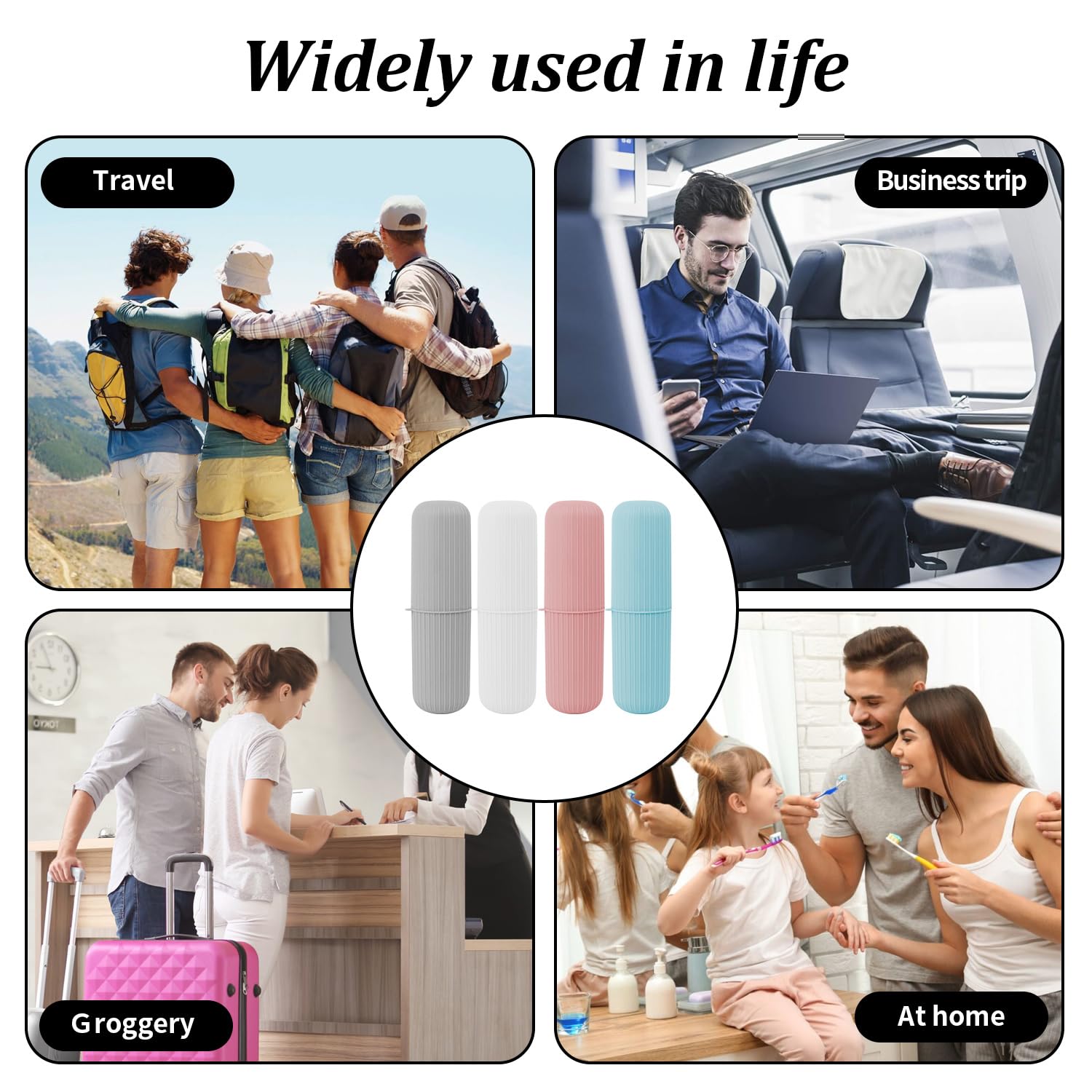 Portaspazzolino Da Viaggio - 4 Pezzi, 4 Colori, Scatola Portatile Per Spazzolino E Dentifricio - Foto 9