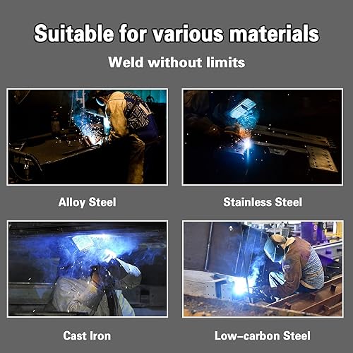 Miniatura 6 de Soldador MIG de 180 amperios, 3 en 1 Flux MIG/Lift TIG/Stick Soldador 110 / 220 V Dual Voltage Gas/Gasless MIG Equipo de máquina de soldadura con