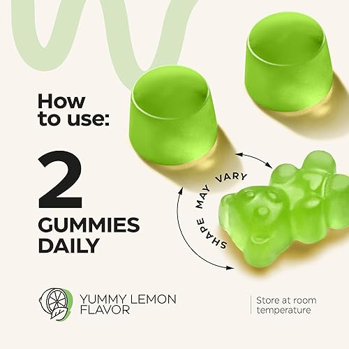 Miniatura 7 de Gomitas de biotina y péptido de colágeno para el crecimiento del cabello, la piel y las uñas, 120 unidades (paquete de 2)  82000 Mcg  Masticables de