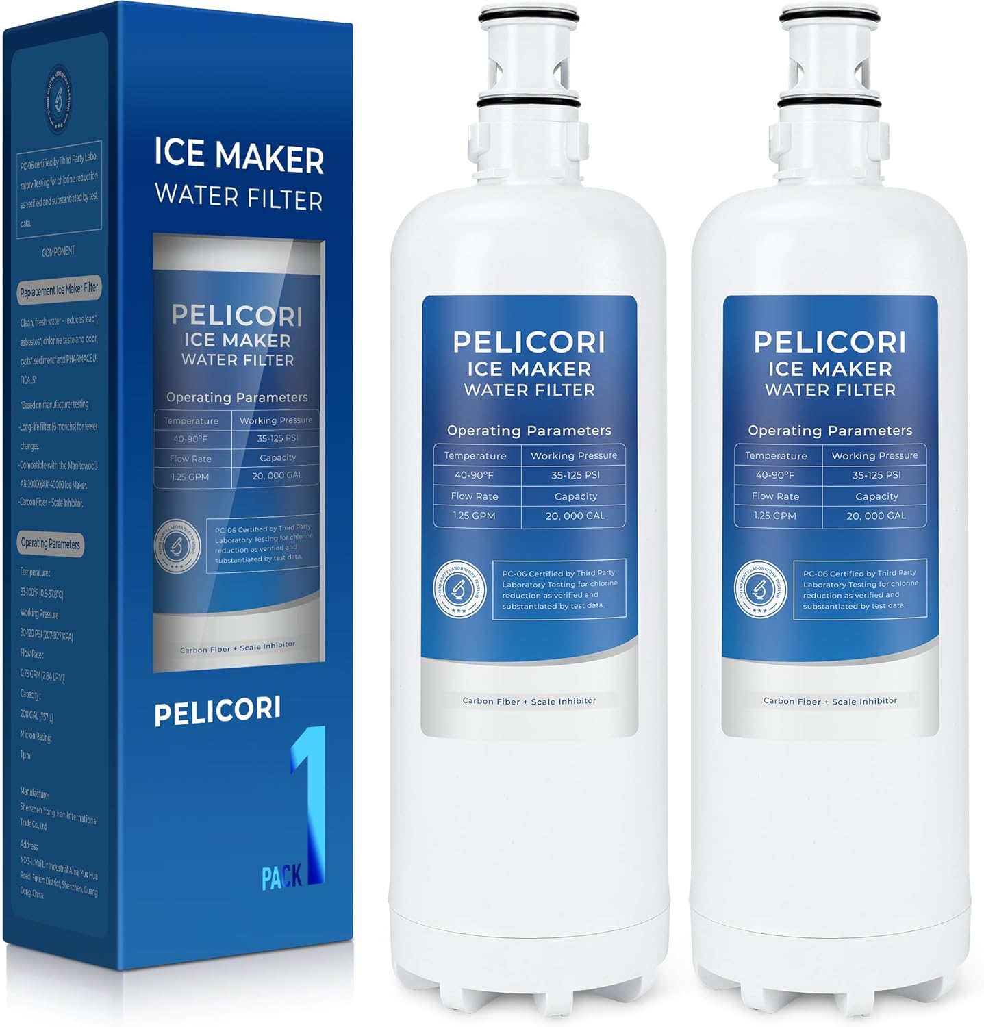 K00339 Ice Maker Filter, Manitowoc® Ice K00339 Replacement Filter Cartridge for AR-20000/AR-40000 Ice Maker (2 Pack)