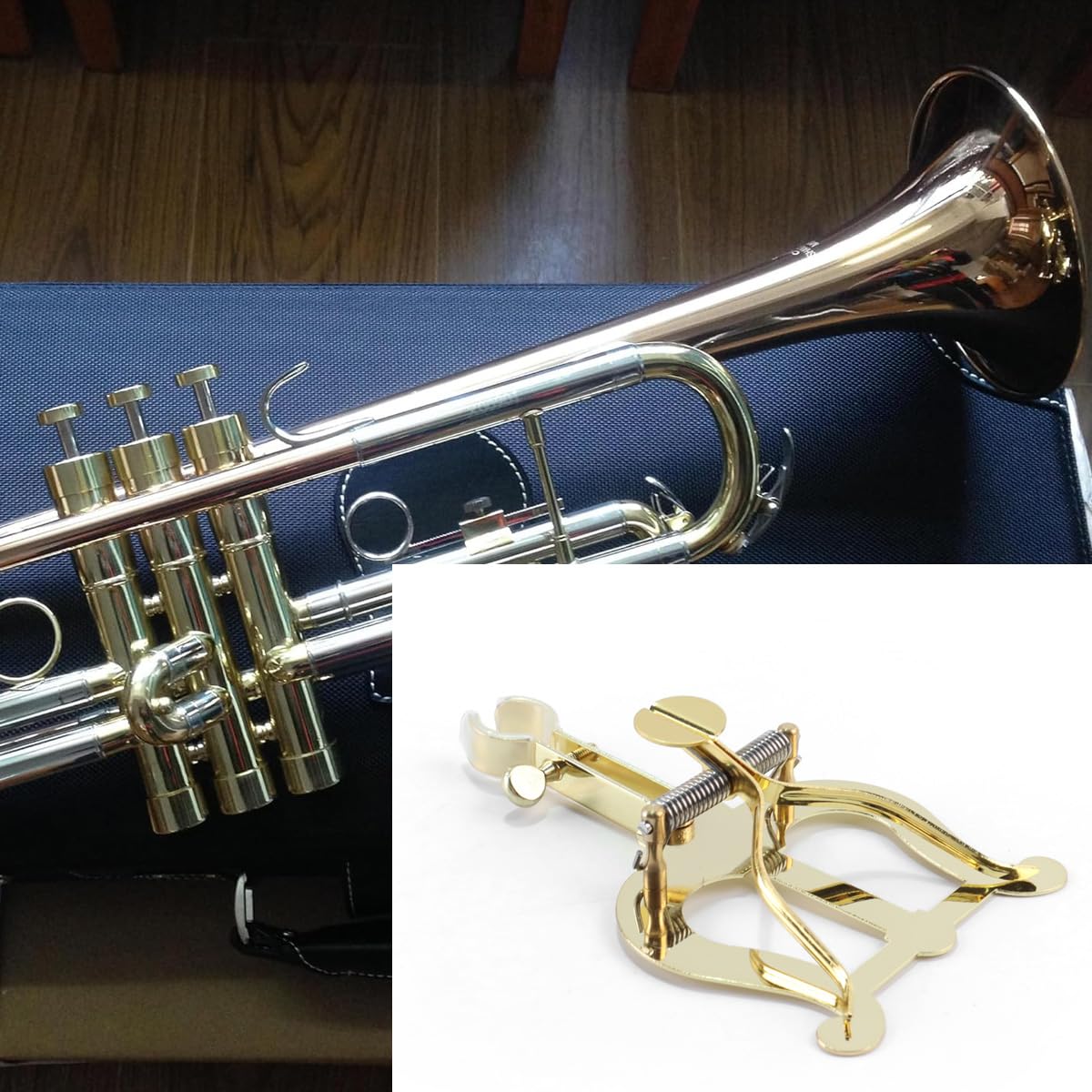 Qury Lyre - Forcone da marcia per corno francese, doppio, corno francese, supporto per tromba