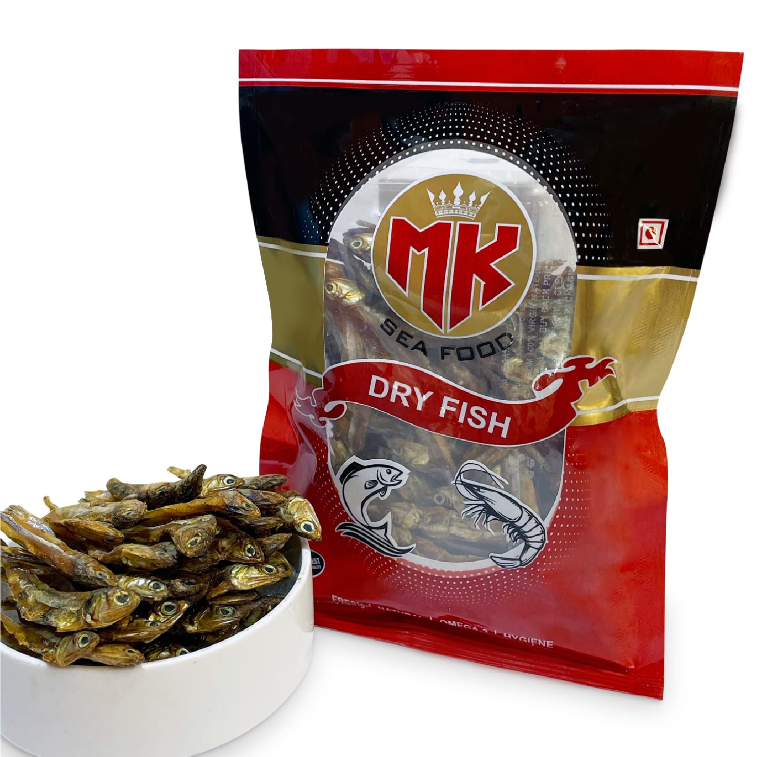 MK Dry Fish Anchovies Fish (Nathli), Human Consumption Dry Fish,Sun Dried, No Added Salt (100 gm)