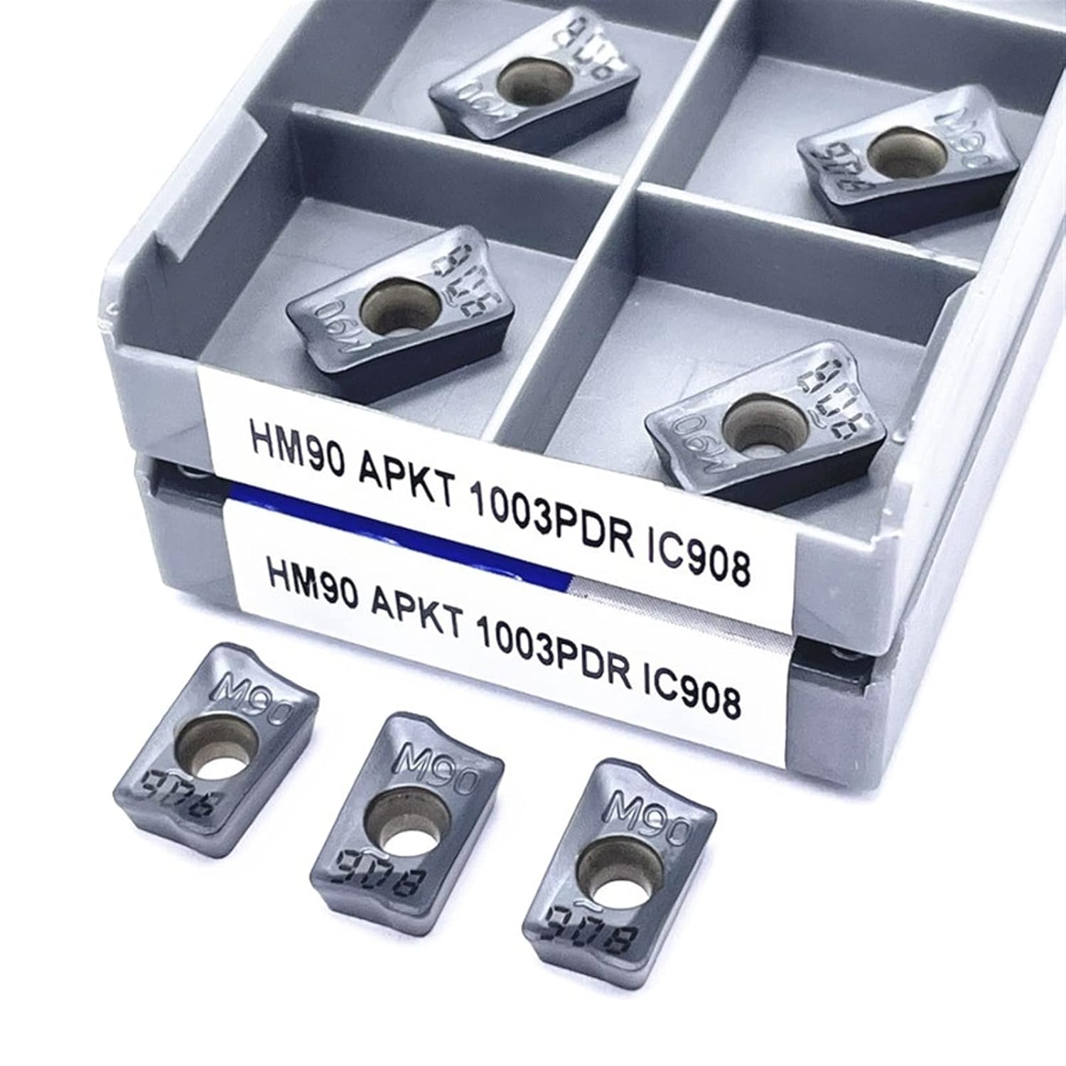 Indexable Carbide Lathe Tool 10PCS HM90 APKT1003PDR IC908 Carbide Insert Milling Cutter Turning Tool