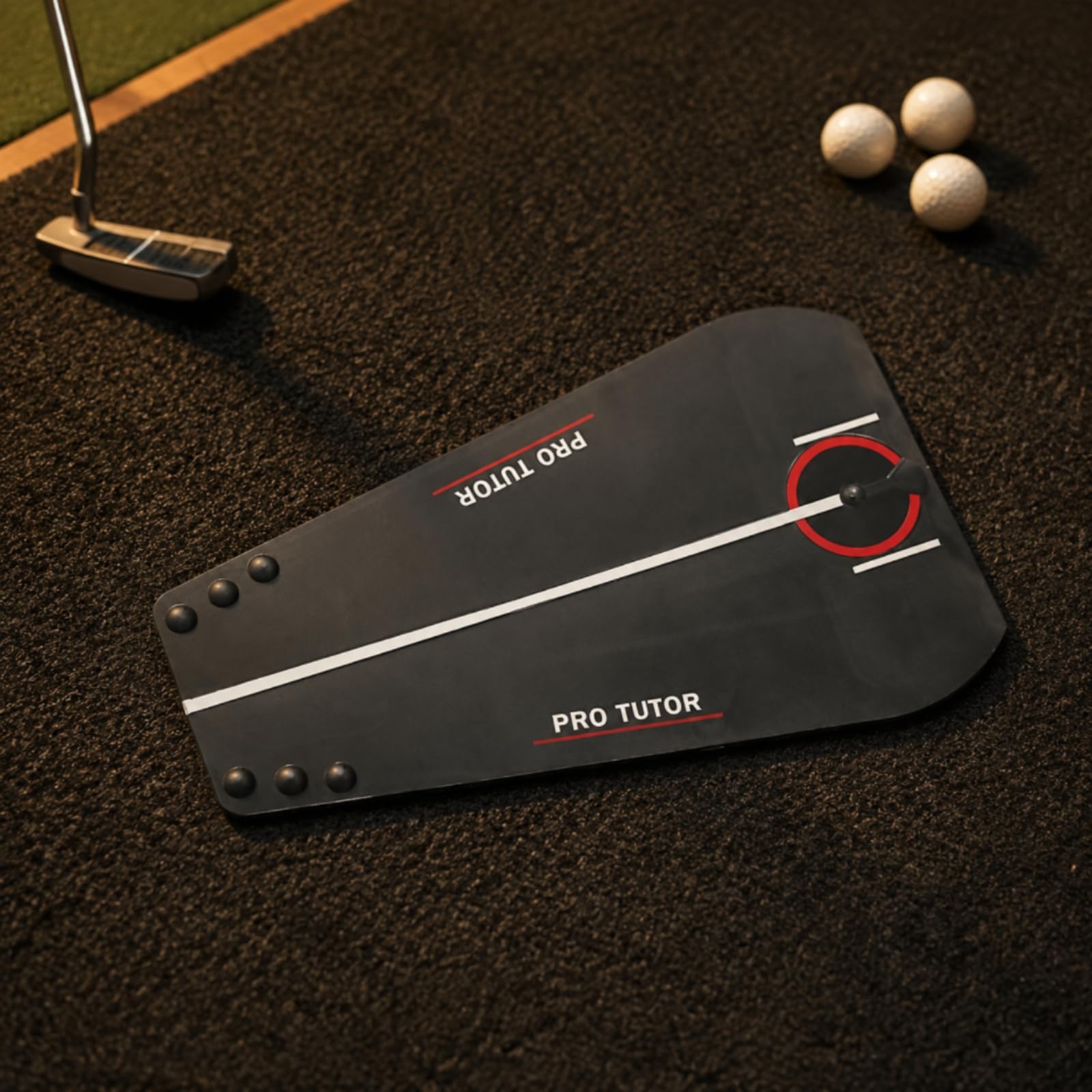 Tavola di Pratica del Putting da Golf Tavola di Pratica del Putting con Sfere in Acciaio Resistente Allenatore Putt da Golf per Ufficio