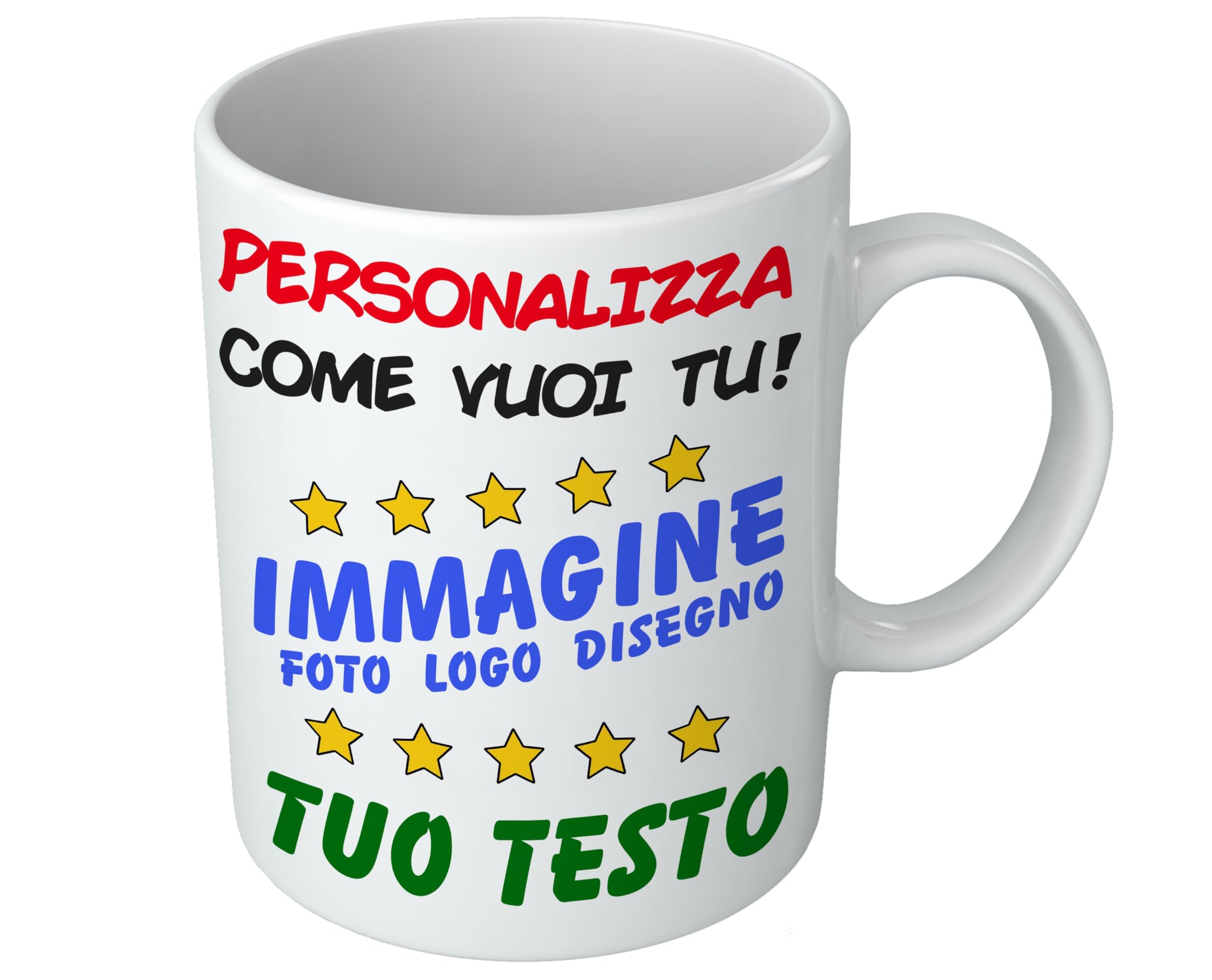 t-shirteria - Tazza Personalizzata con Foto e Testo - Regalo Originale per Festa del Papà, Compleanno e Occasioni Speciali - Stampa che Non Sbiadisce - Adatta per Microonde e Lavastoviglie
