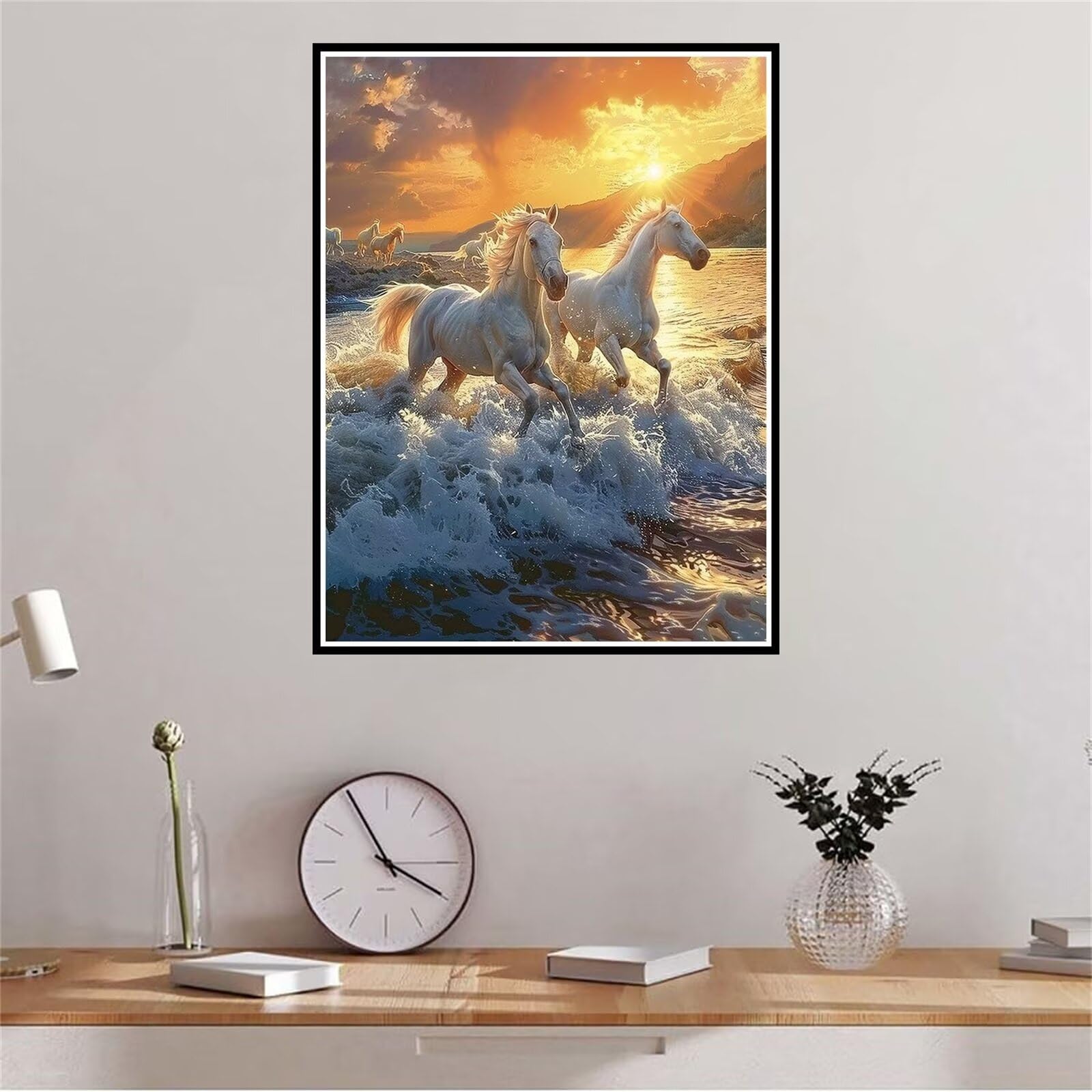 Amazon | ダイヤモンドアート 四角いビーズ 馬 ダイヤモンドアート