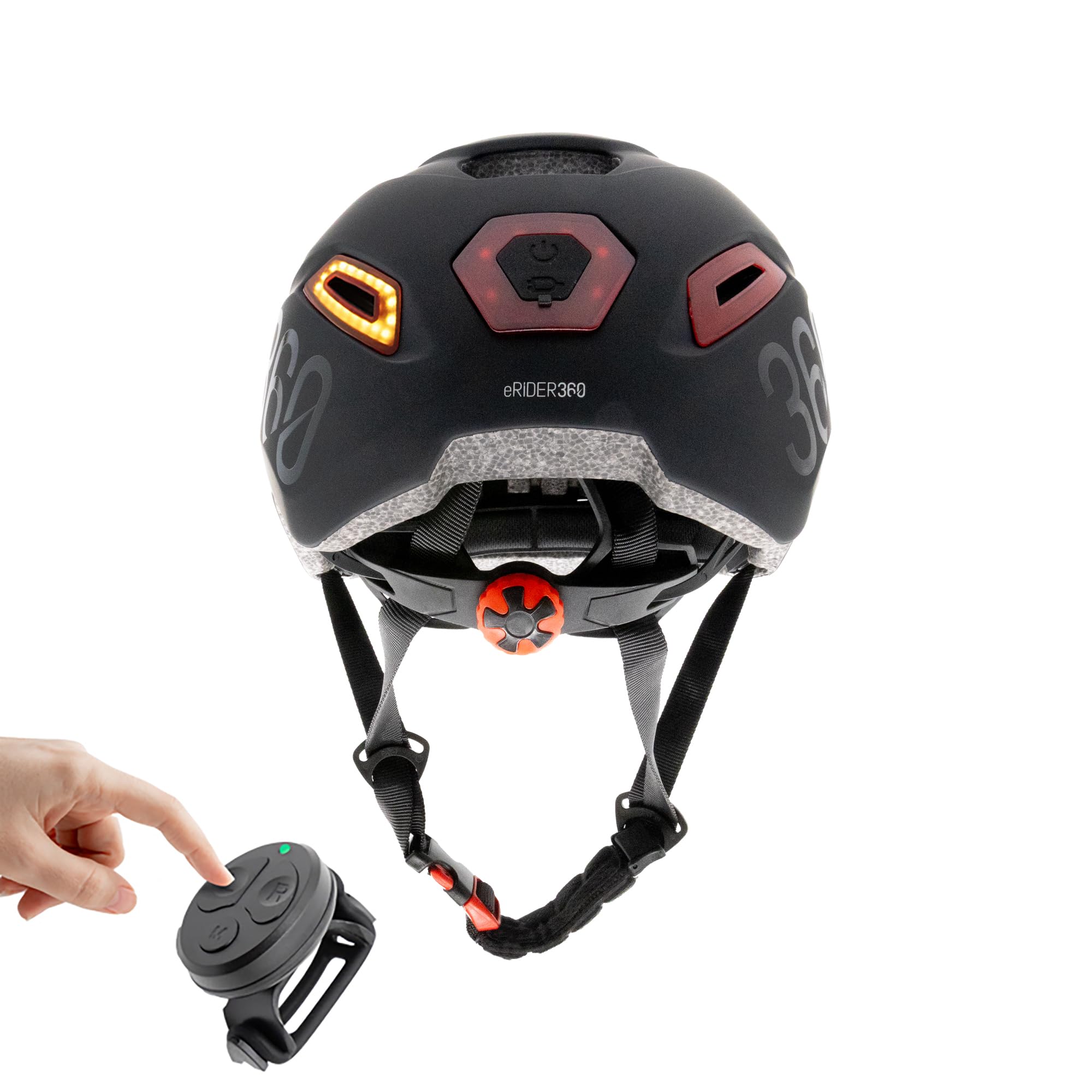 eWheel CP02 Casque avec clignotant Noir Taille unique pour trottinette électrique éclairage arrière ou avant pour améliorer la visibilité et la sécurité lors de la conduite nocturne