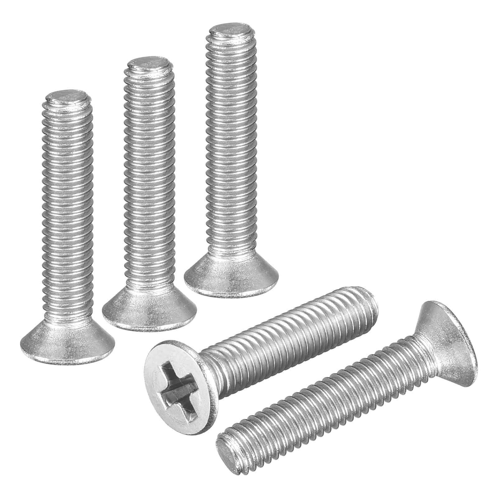 DTGN M3-0.5x14 Flat Head Machine Screws - 100PCS - Good for Electronics and Machinery - 304 Stainless Steel Phillips Countersunk Micro Metric Machine Screw Bolts- Silver — image 1