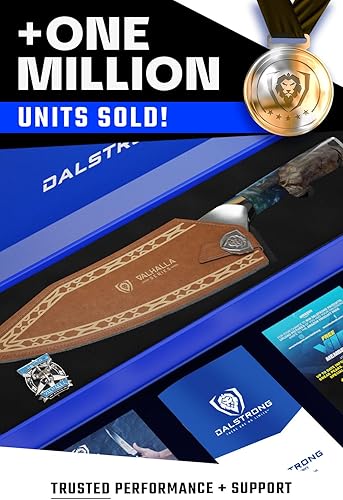 Miniatura 6 de Dalstrong Cuchillo de chef - 9.5 pulgadas - Serie Valhalla - Cuchillo de cocina de acero 9CR18MOV HC - Mango de resina blanca y madera - Cuchillo de