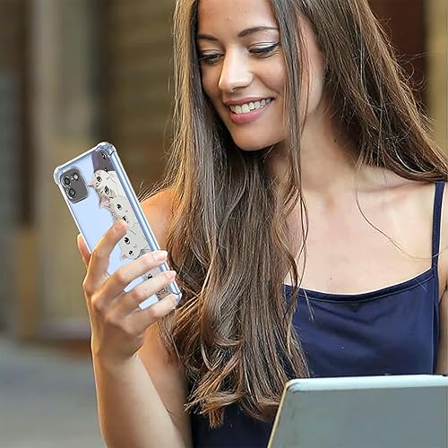 Miniatura 5 de OEURVQO Funda transparente para Galaxy A03 Samsung A03 SM-A032F, transparente, lindo, degradado, colorido, delgado, suave, TPU, a prueba de golpes,