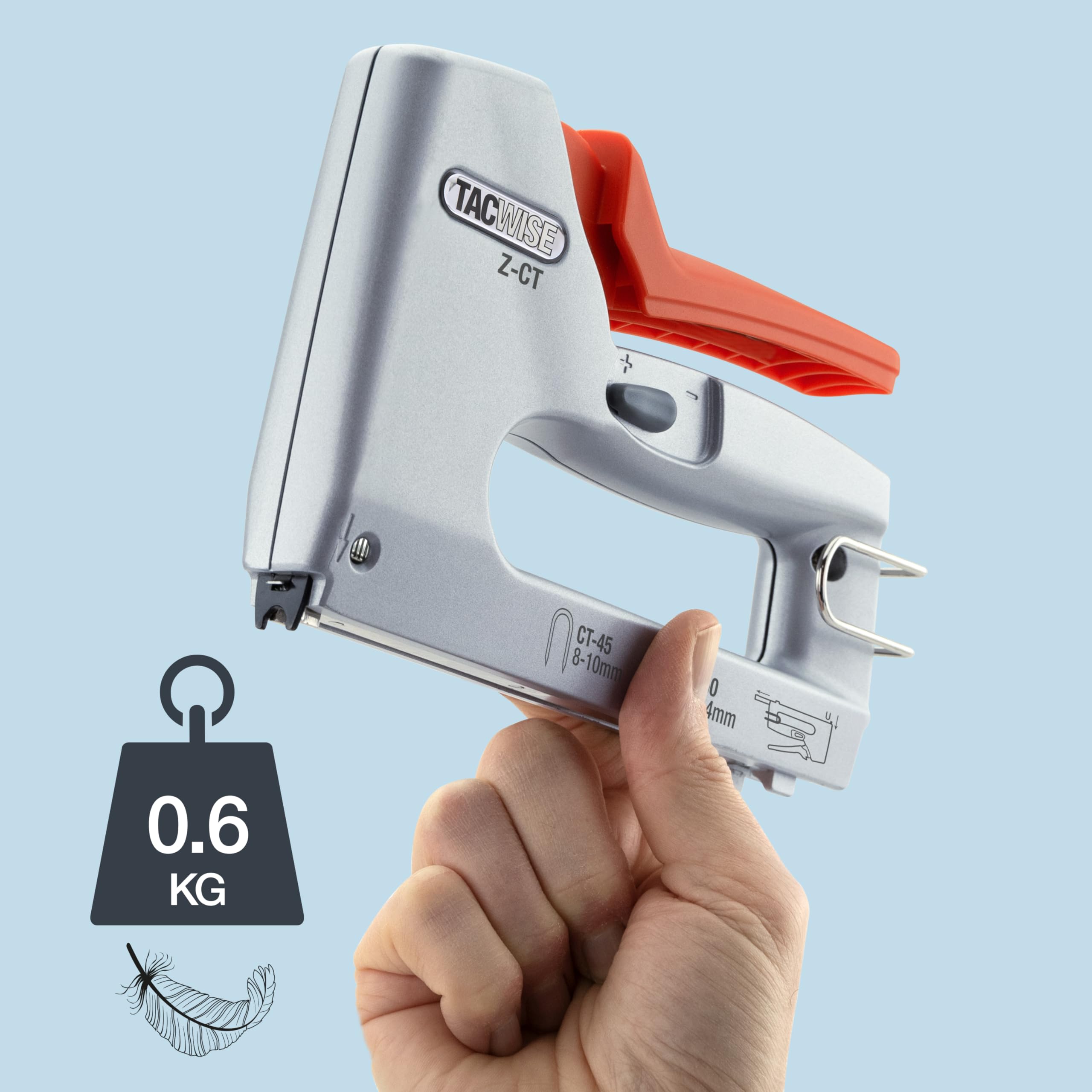 Tacwise 1763 Z-CT Duo Graffatrice in Metallo per Cavi con 4000 Punti, Utilizza Punti CT-45 e CT-60