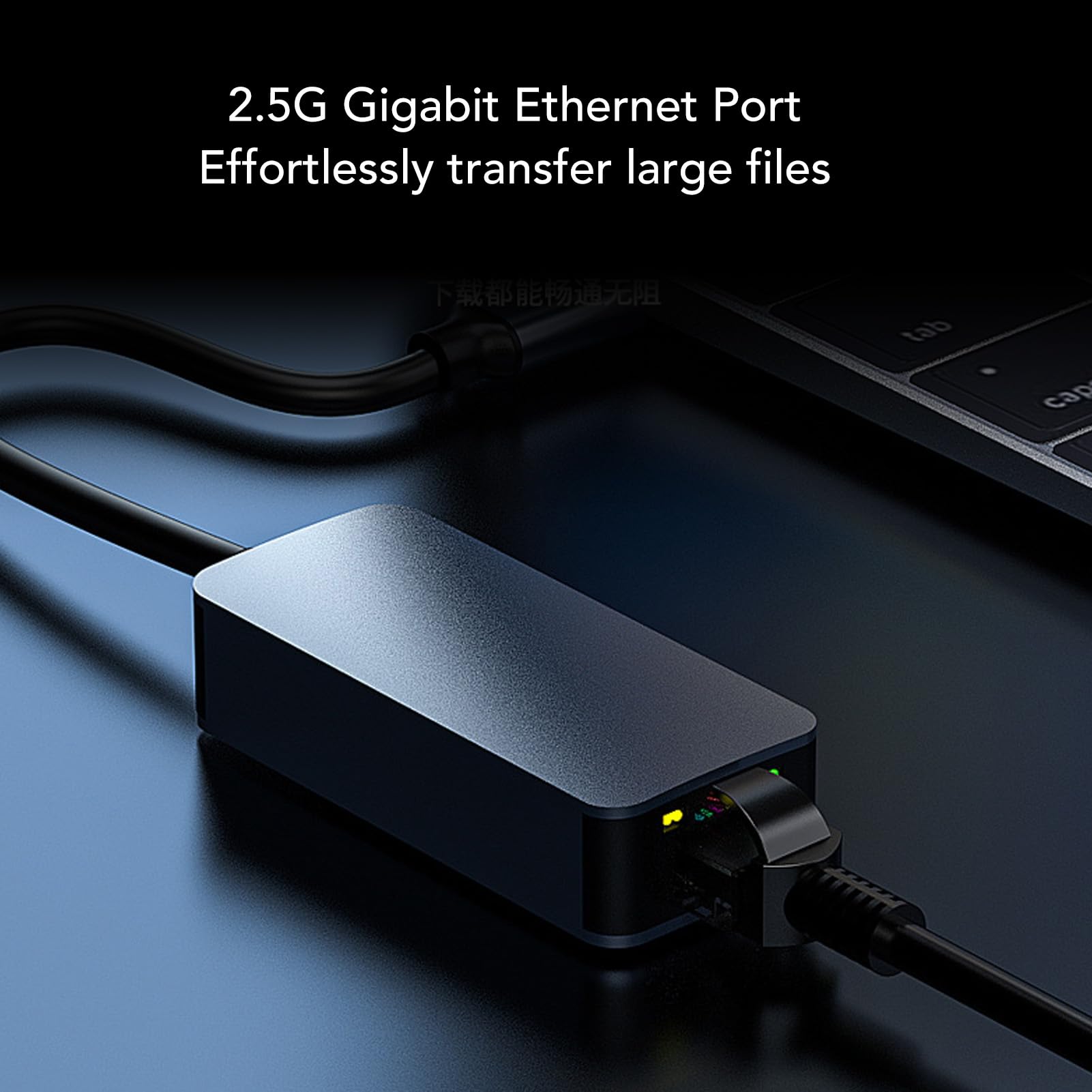 Adaptateur USB C Vers Ethernet 2,5 G, Alliage D'aluminium 2500 Mbps Haute Vitesse, Adaptateur Réseau Gigabit Type C Vers RJ45 LAN Pour Ordinateurs Portables, Tablettes