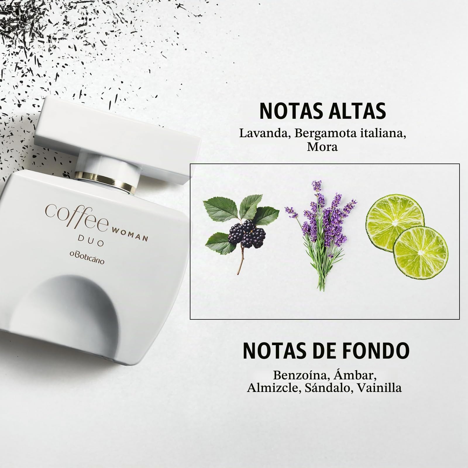O Boticário Woman Coffee Duo Eau de Toilette 100ml I Colonia Perfume Para Mujer I Fragancia Amadeirado Gourmand Floral Café con Leche, Frutas Negras y Flores