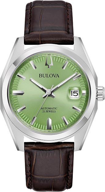 Bulova 96B427 Automatic Watch, Brown, Strap