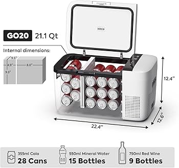 Amazon.com: ICECO GO20 Dual Zone 12V Refrigerator, 21Qt/20L