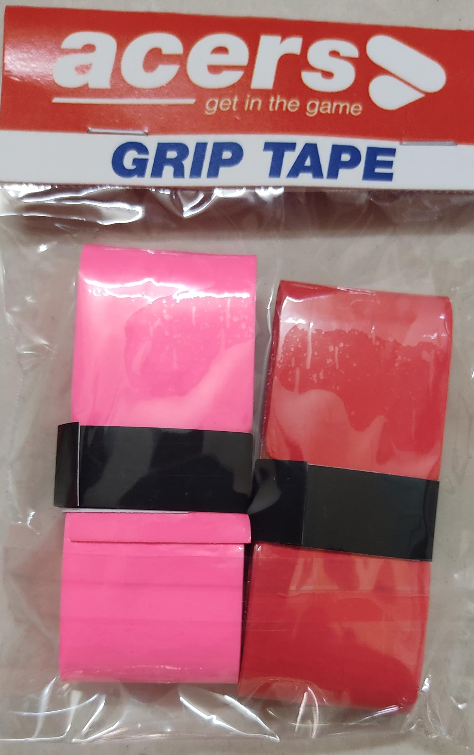 Acers Badminton Racket Grip PU Material(Rubber) Pack of 2 Racquet/Squash/Tennis Overgrip (1 Pink 1 Red)-image-26