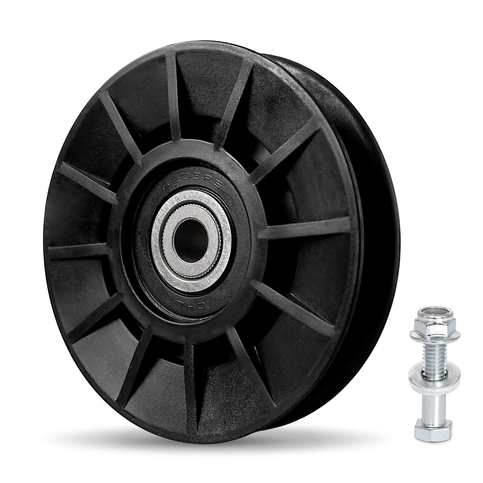 194326 V-Idler Pulley Compatible with Craft sman Mower, 532194326 Drive V-Groove Idler Pulley Fit Hus qvarna AYP YT3000 YET4000 4500 GT6000 YTH21K46 Mower with 42" 54" Deck, Replace 532194327 705079