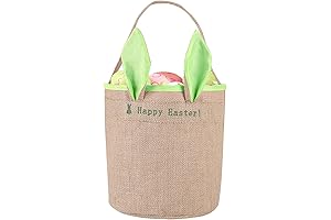 Easter Basket Easter Bunny Bags Easter Baskets Empty Rabbit Bucket Tote for...