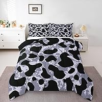 Vista 24 de Erosebridal Juego de edredón rosa para niñas, ropa de cama con estampado de animales para niños y adolescentes, juego de ropa de cama colorido