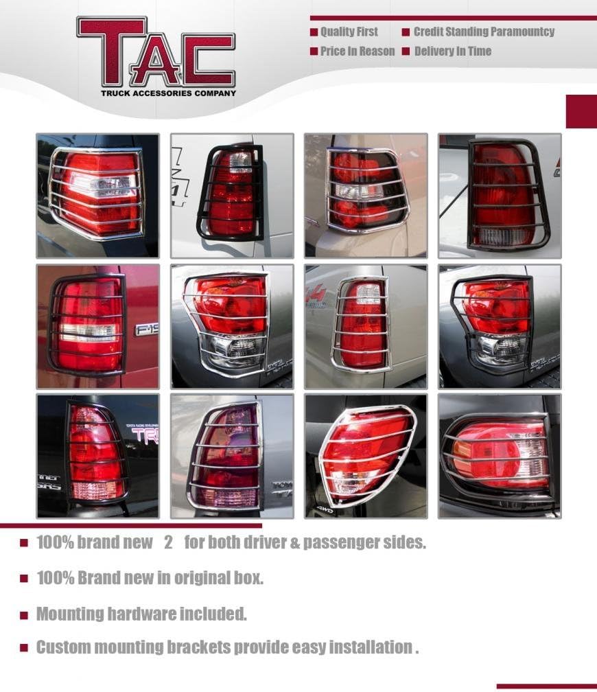 TAC Rear Tail Light Guards Cover Protector Fit 2006-2010 Hummer H3 (Exclude H3T) TLG BLACK Taillight – 1 Pair