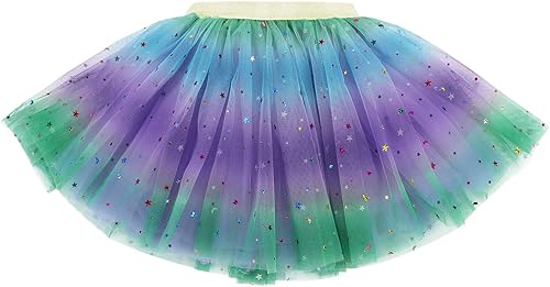 Falda tutú para niñas, 3 capas, falda de tul brillante, vestido de ballet, falda de princesa para niñas pequeñas