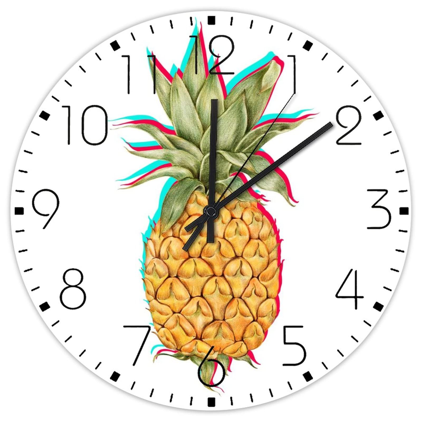 Horloge murale en bois jaune decoration murale pour salle