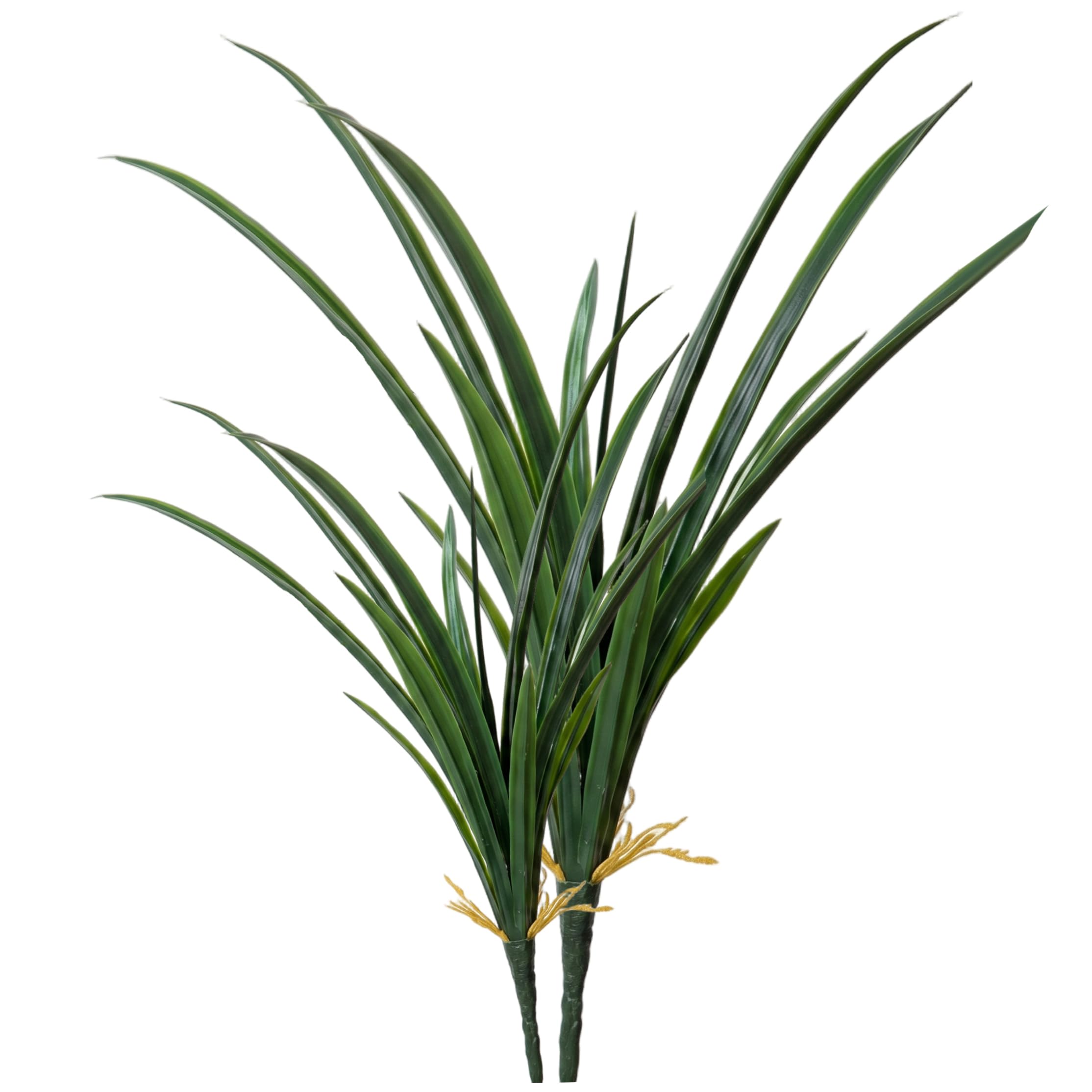 Ginwrek Gladiolus Grass Stems Artificial 2Pcs Realistic Faux Plant with 2 Size, Real Touch Faux Greenery for Indoor Outdoor Garden Decor, 17.3in & 22.4in