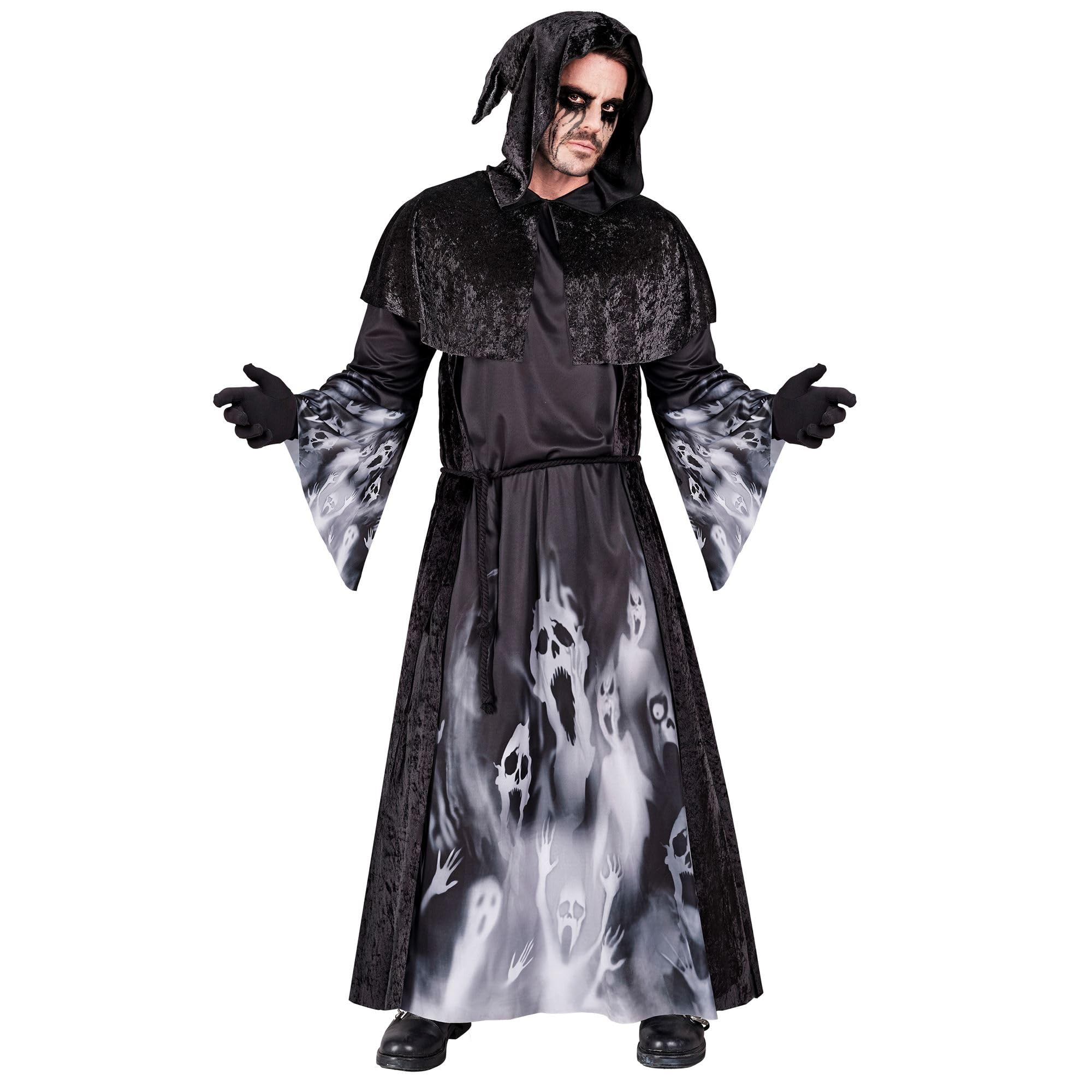 W WIDMANN MILANO Party Fashion - Screaming Souls Grim Reaper Ghost Demon Fancy Dress Halloween Costume