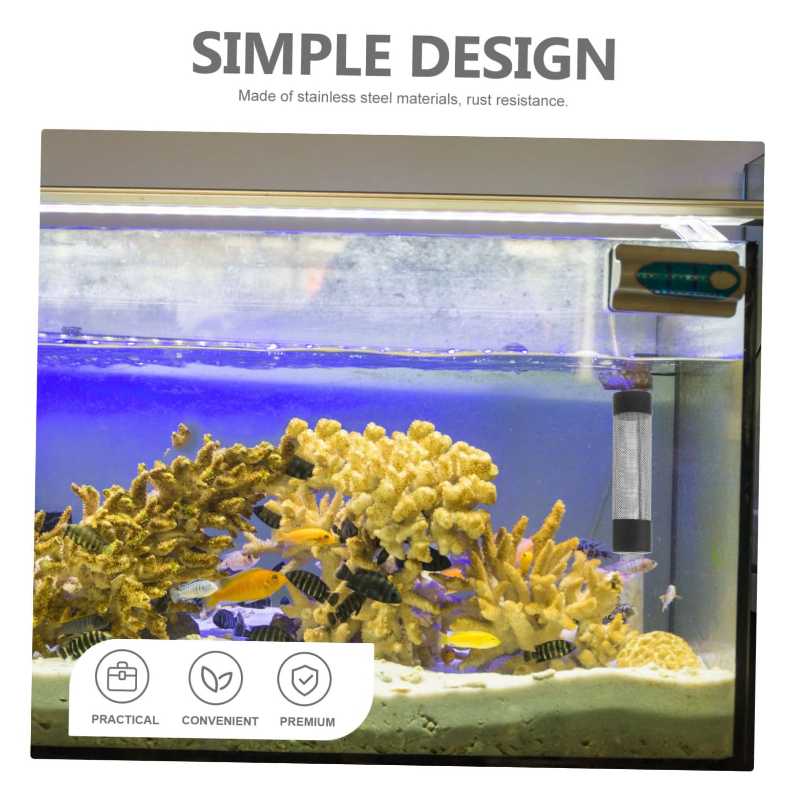 HANABASS 5stücke Metal Aquarium Filter Austauschbare Tankfilter Mit Schutzgitter Für Garnelen Und Fische Rostfreies Material Leicht Zu Reinigen Und Langlebig Für Aquarien Und