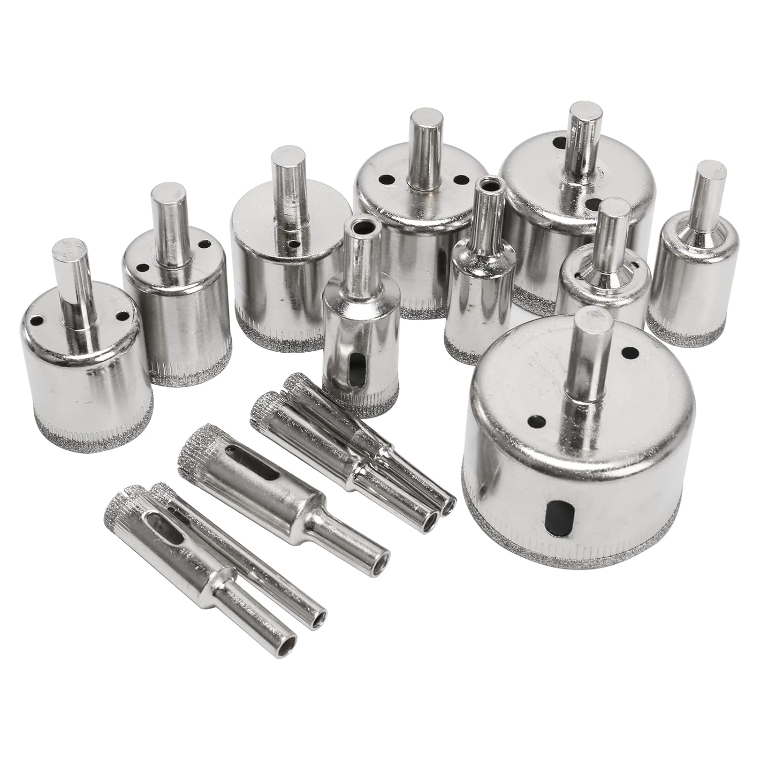 HO2NLE 15pcs Tile Hole Cutter Set Hole Saw Sets Diamond Drill Bit 6