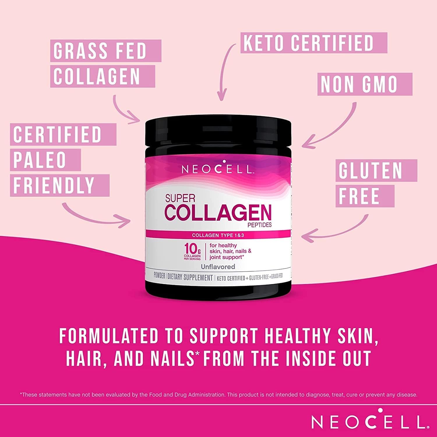 Neocell Super Powder Collagen Type 1 & 3, 7 oz(2 Pack)