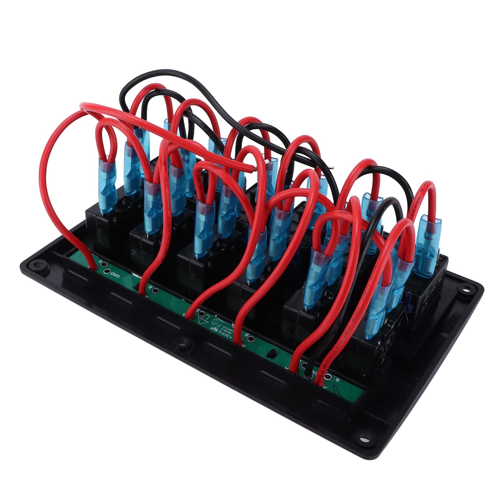 Panel przełączników kołyskowych 6-krotny 12V 24V Niebieska dioda LED IP65 Wodoodporna z ładowarką USB do łodzi morskiej RV SUV Truck