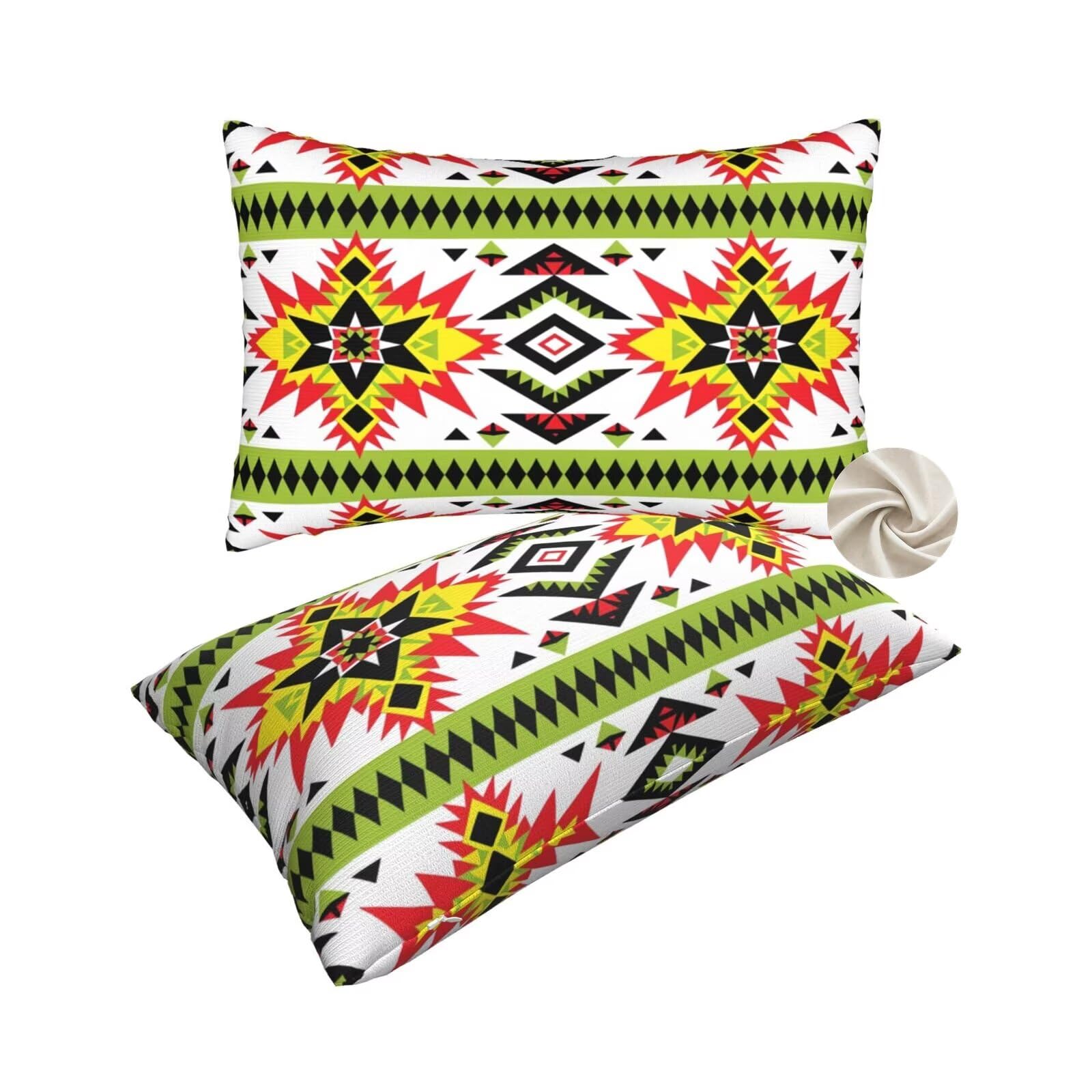 Housses de coussin 60x90 cm marocains lot de 2 grand format pour deco canape salon