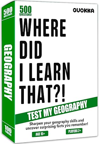 Miniatura 10 de QUOKKA Juegos de Trivia para Adultos con 500 Preguntas - Divertido Juego de Mesa de Trivia para Adolescentes y Familias – Tarjetas de Trivia con
