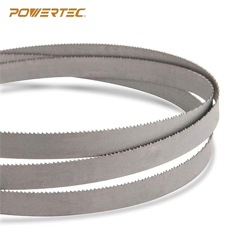 Miniatura 8 de POWERTEC 13132-P2 - Hoja de sierra de banda de 62 x 18 x 14 TPI para POWERTEC Ryobi Wen Skil 9 pulgadas paquete de 2