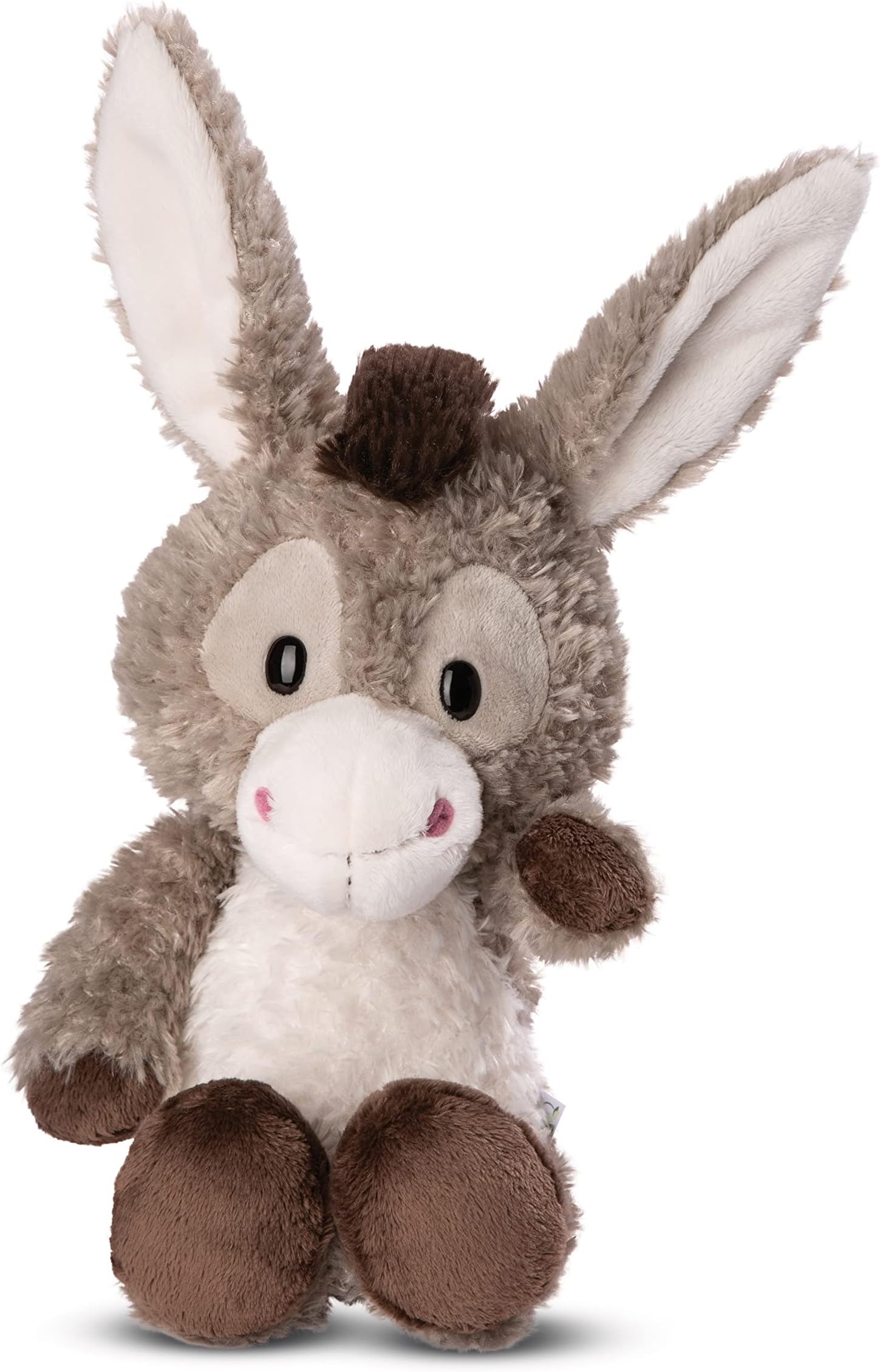 Nici Donkeylee 33cm Grey Dangling Sustainable Soft Toy, Cuddly & Playful, Unisex, Animal Theme, FARM FRIENDS Collection, NICI GREEN Product, RPET Material, 2-Year Warranty