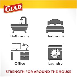 Glad Medium Trash Bags, 8 Gallon, Gain Original with Febreze Garbage Bags, With Odor Control and Drawstring, 26 Count