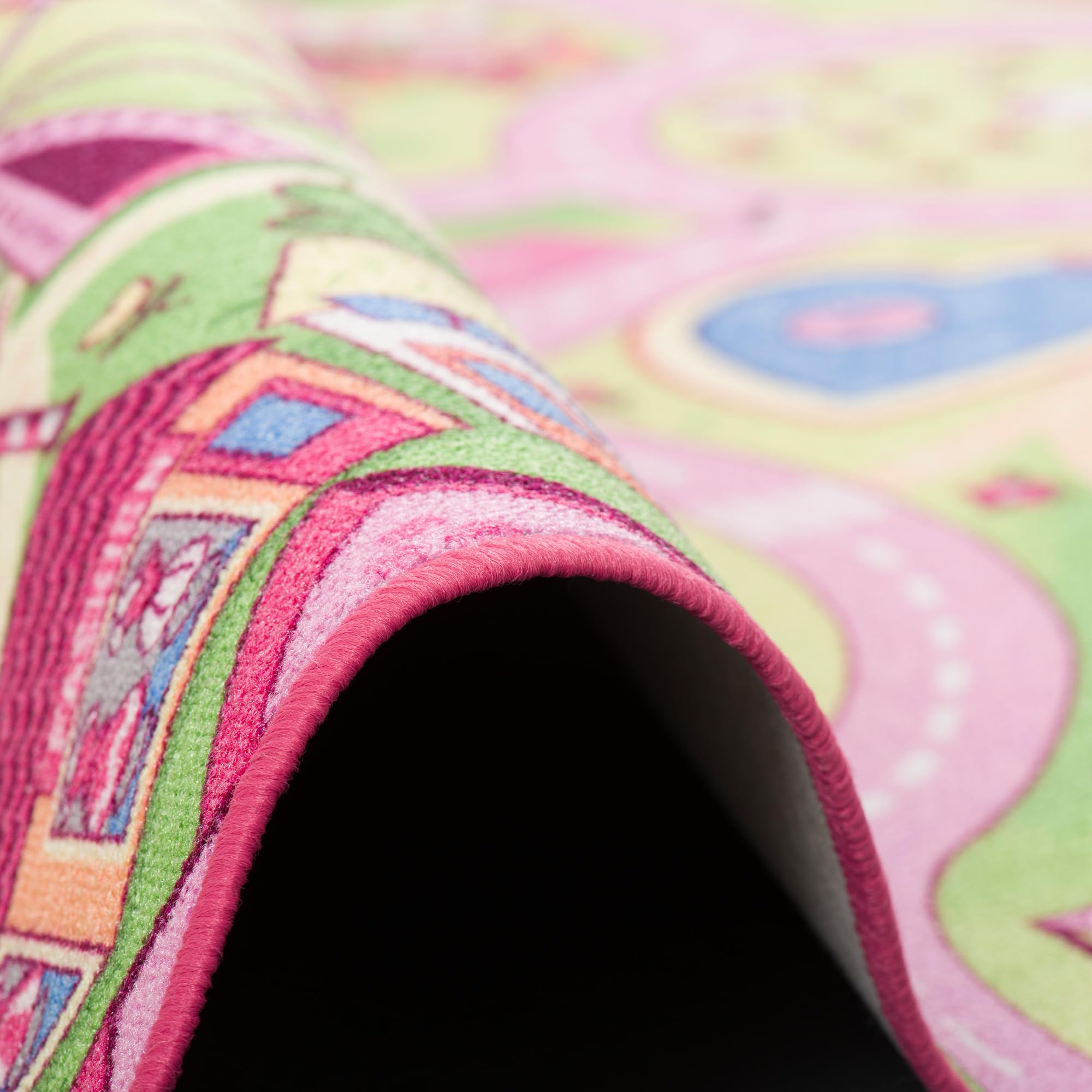 Snapstyle Alfombra Infantil Carretera para Chicas - Rosa - 17 tamaños