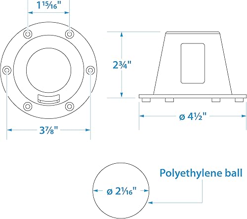 Miniatura 8 de Seachoice Scupón autoadhesivo, grande, transparente, se adapta a aberturas de 1.5-3 pulgadas