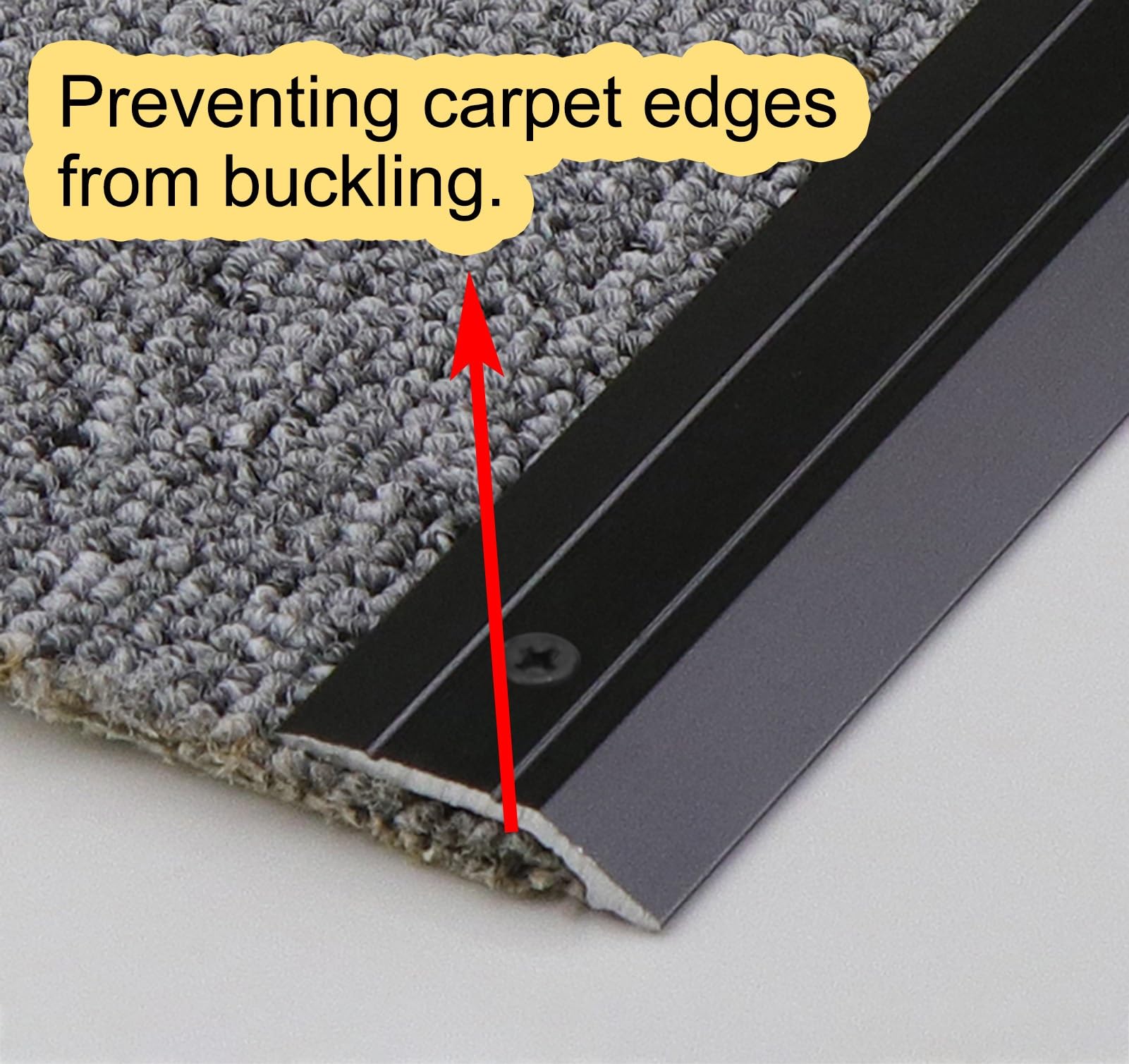 Cubrecantos Tira de Borde con Clavos de Tornillo, Protector de Borde de Alfombra, Barra de Transición de Aluminio del Piso Desigual de Las Puertas, Azulejos Vinilo Laminado Madera Brecha Cubierta (Co