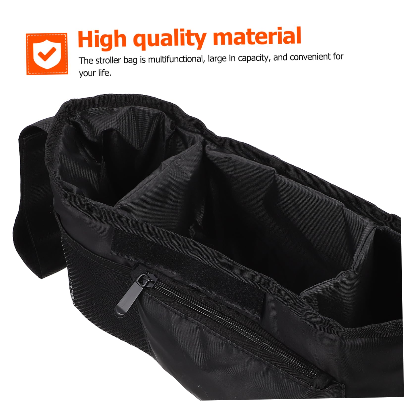 Beatifufu 1Pc Stroller Storage Pouch Hanging Bag Organizer for Easy Access to Essentials Durable Stroller Bag for Travel Shopping and Outdoor Activities