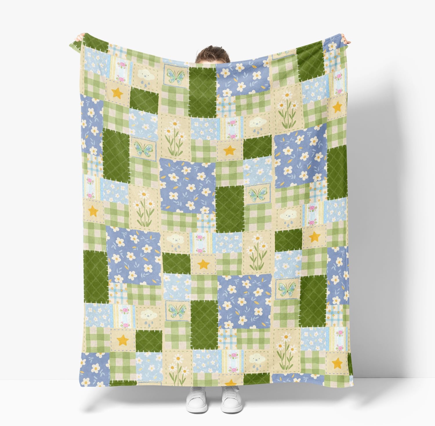 Horaldaily Spring Summer Flannel Blanket Throw, Colorful Tulips Butterfly Soft Fuzzy Plush Cozy Fleece Blankets for Couch Sofa Bed Lounging, Ideal Gifts for Kids Adults Self, 50x60 - Image 6